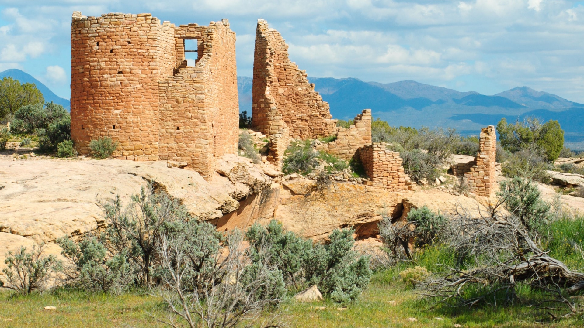 Native American ruins at Hovenweep National Monumnent in the Canyons of the Ancients.