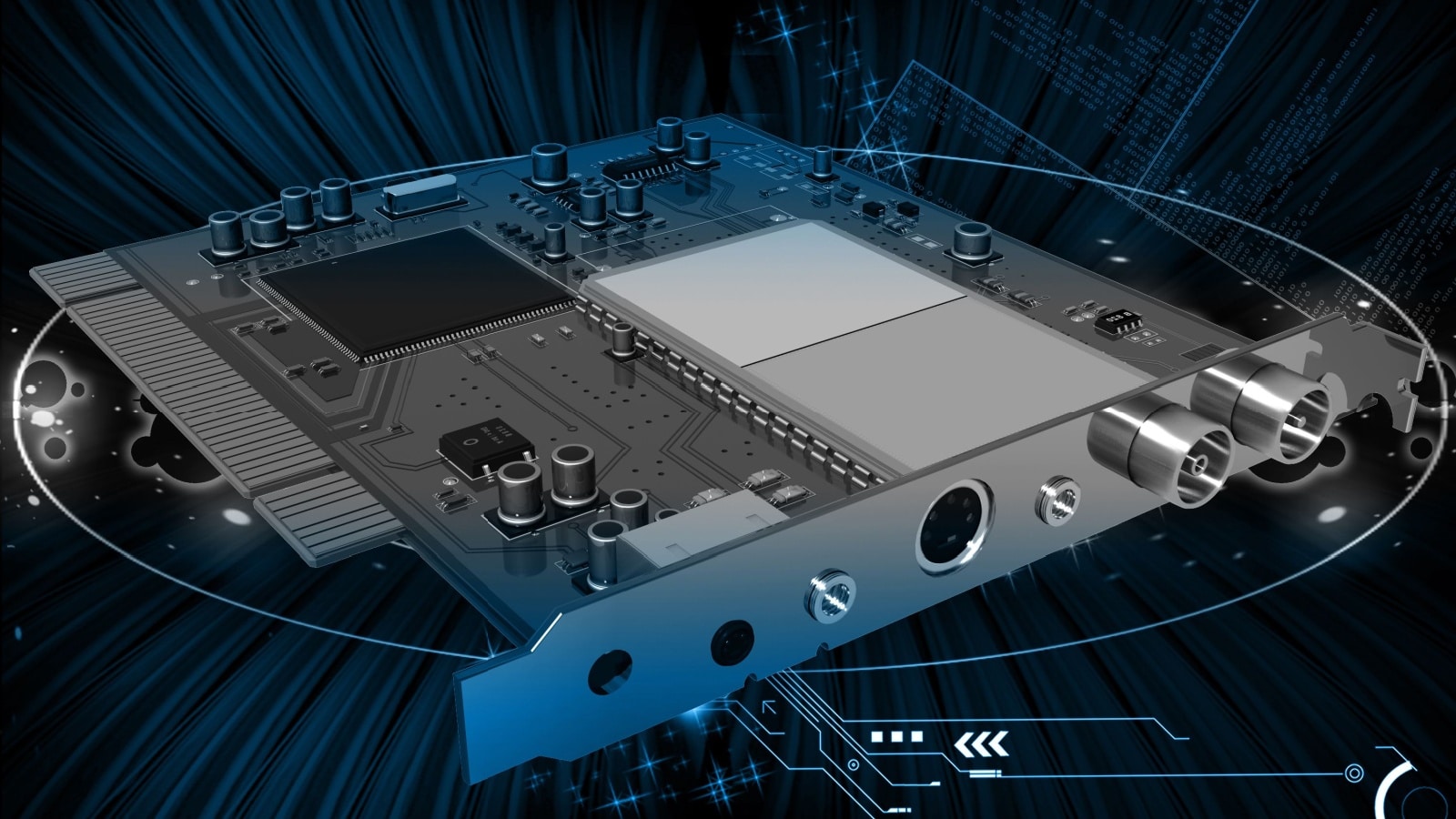 Illustration of an internal capture card showcasing the complexity of the technology to represent what does a capture card do.