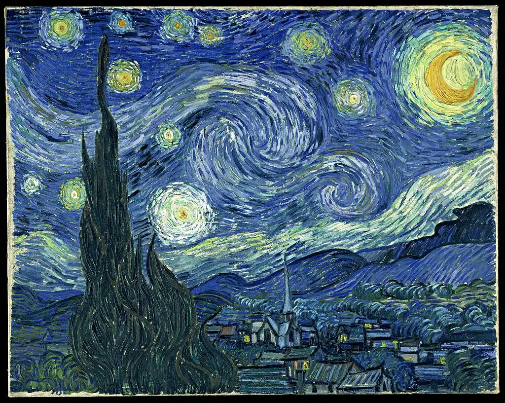 Vincent Van Gogh's masterpiece The Starry Night. 