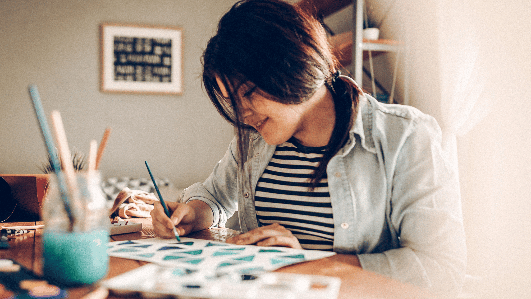 woman practicing art to represent that anything worth doing is worth doing poorly