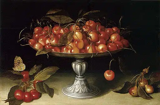 A still life by Galizia, a renowned female artist of the Renaissance. 