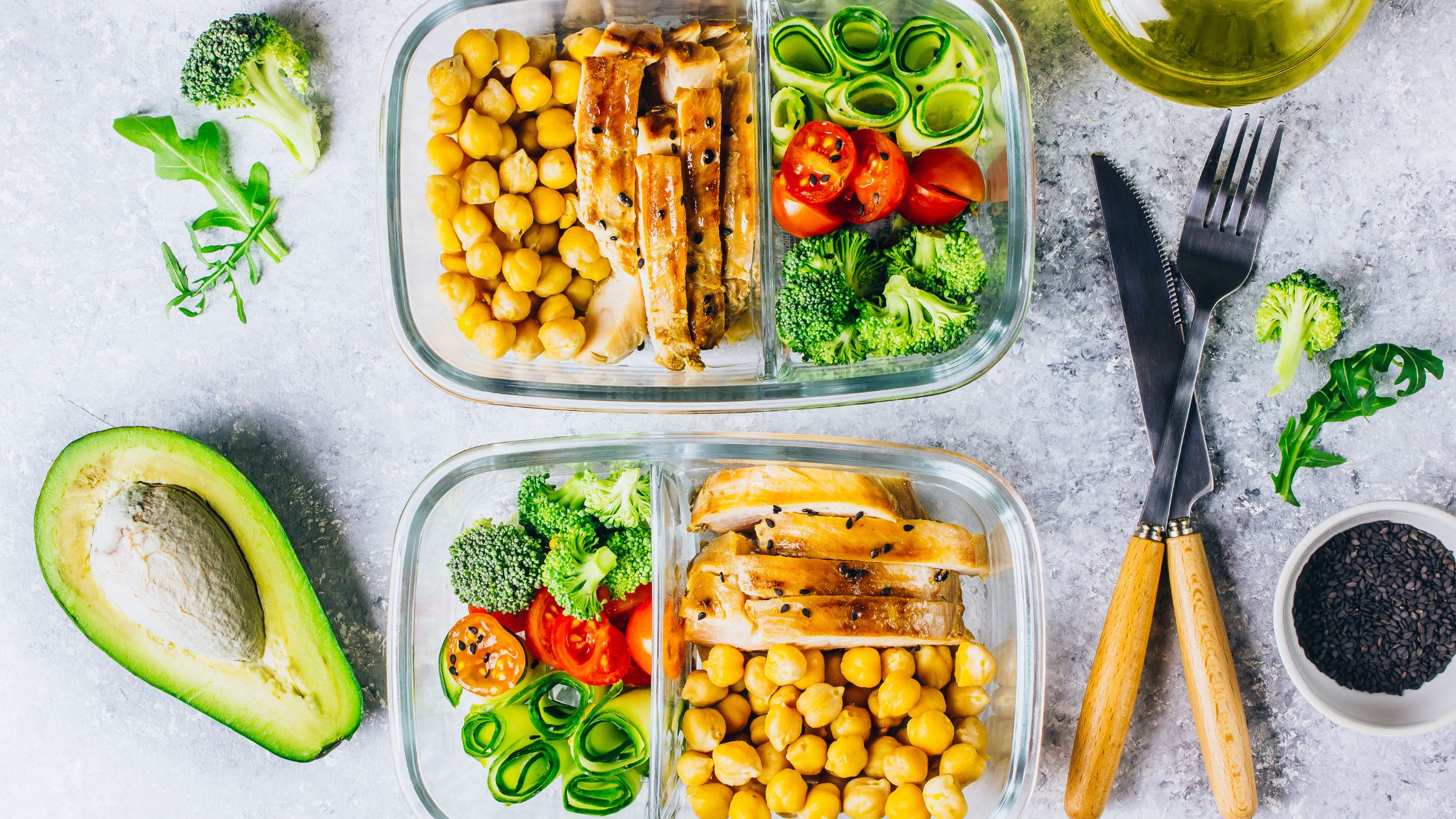photo of meal prep containers
