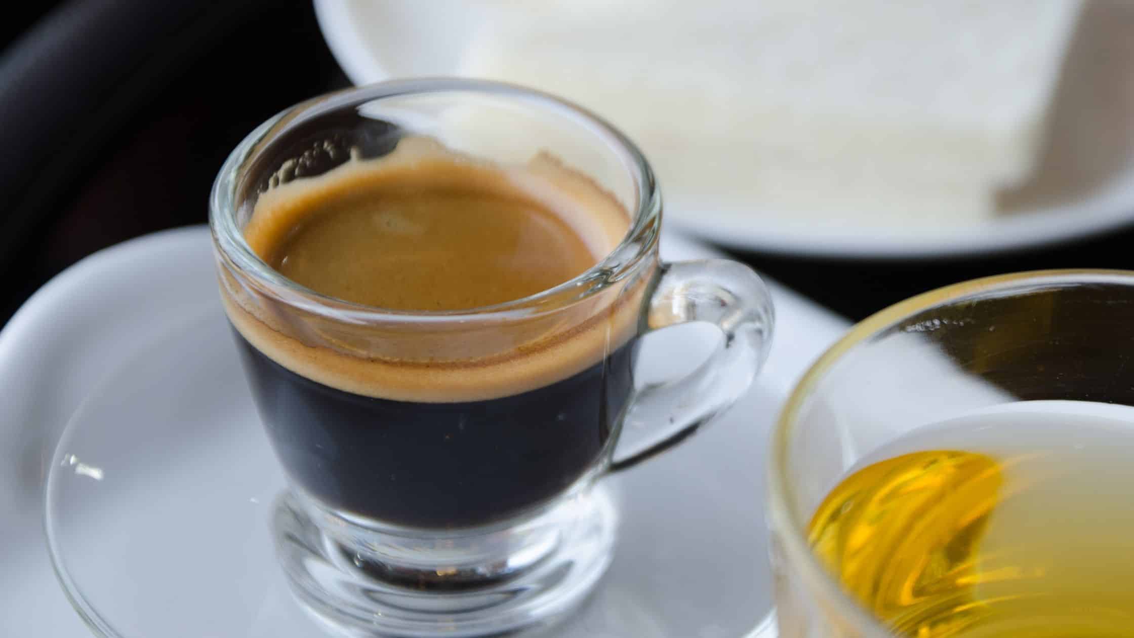 image of small glass of espresso