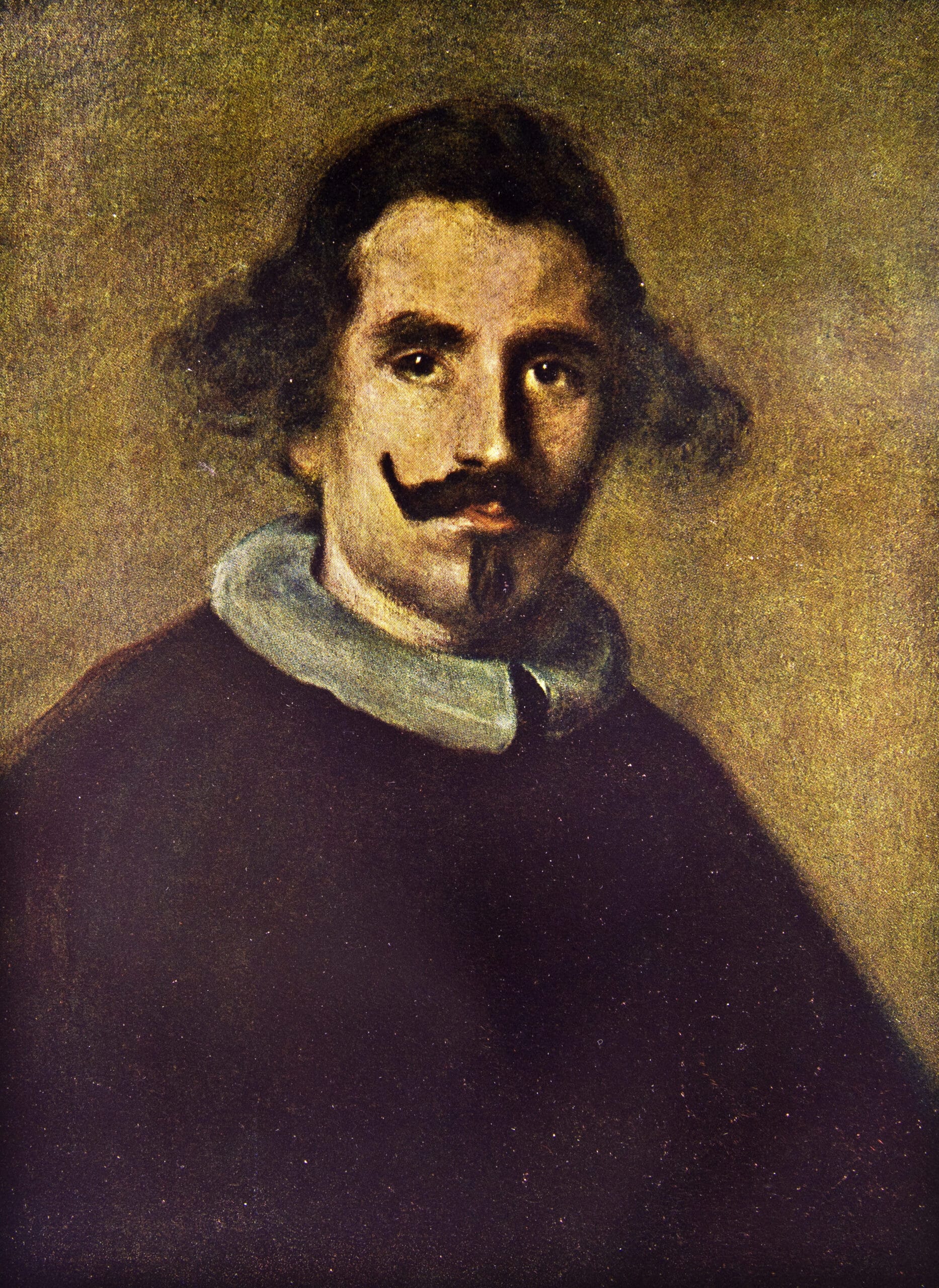 Diego Velazquez "Self-Portrait". Reproduction from illustrated Encyclopedia