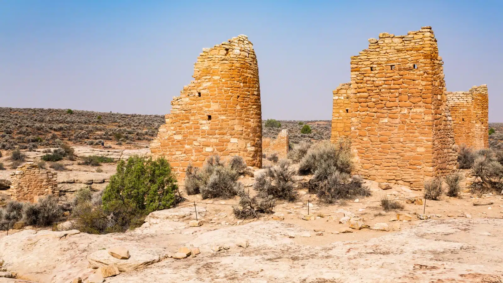 The two towers at Hovenweep, part of the Canyons of the Ancients National Monument.