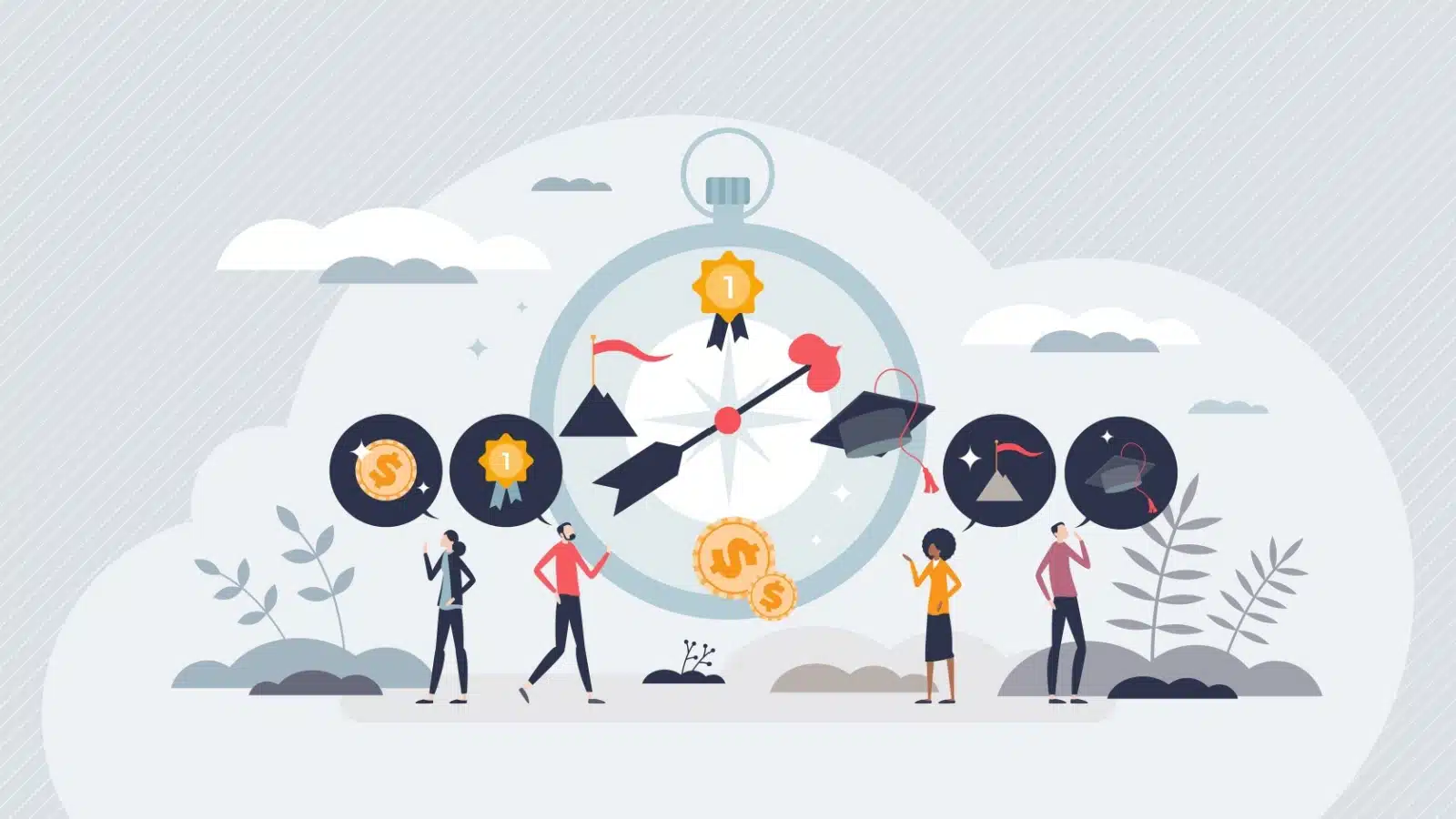 Graphic showing people with different motivations.