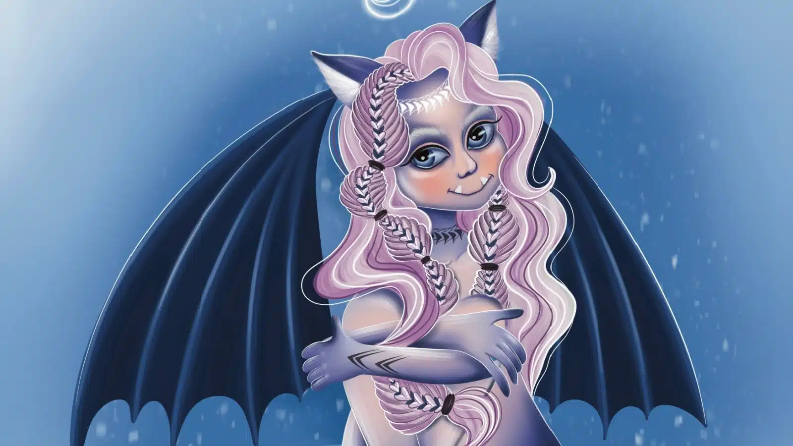 A cute yet mischievous looking gargoyle represents the chaotic neutral character alignment.