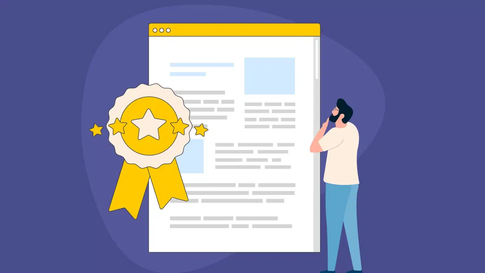 Illustration representing topical authority on a website for SEO.