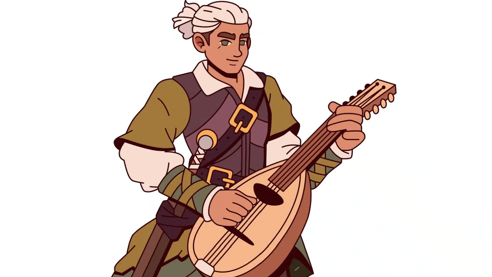 Illustration of a fantasy bard character.