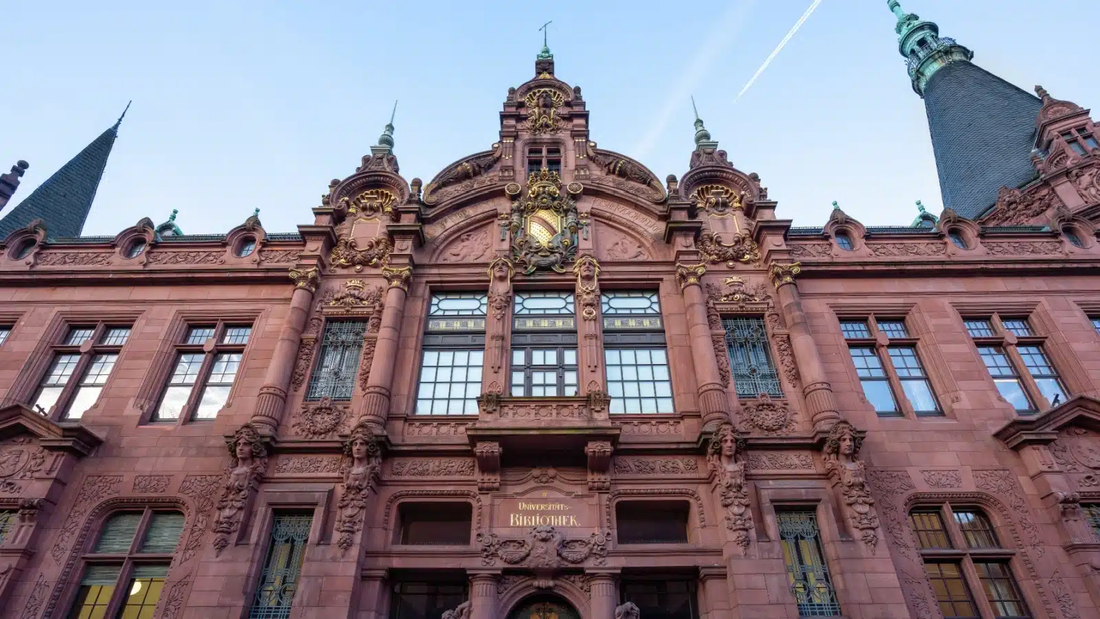 The entrance to the Heidelberg University Library.