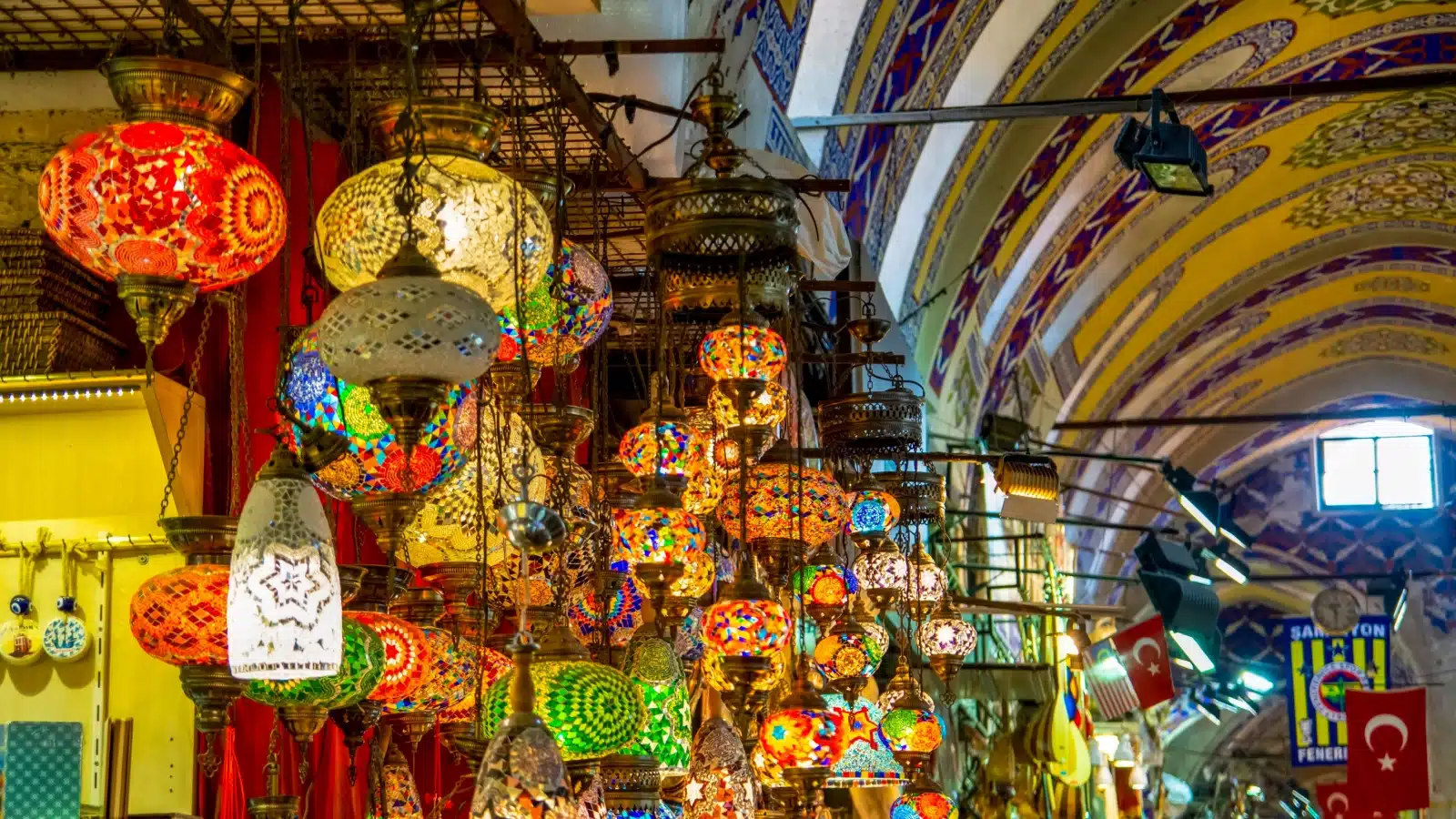 A lamp shot at the Grand Bazaar in Istanbul.