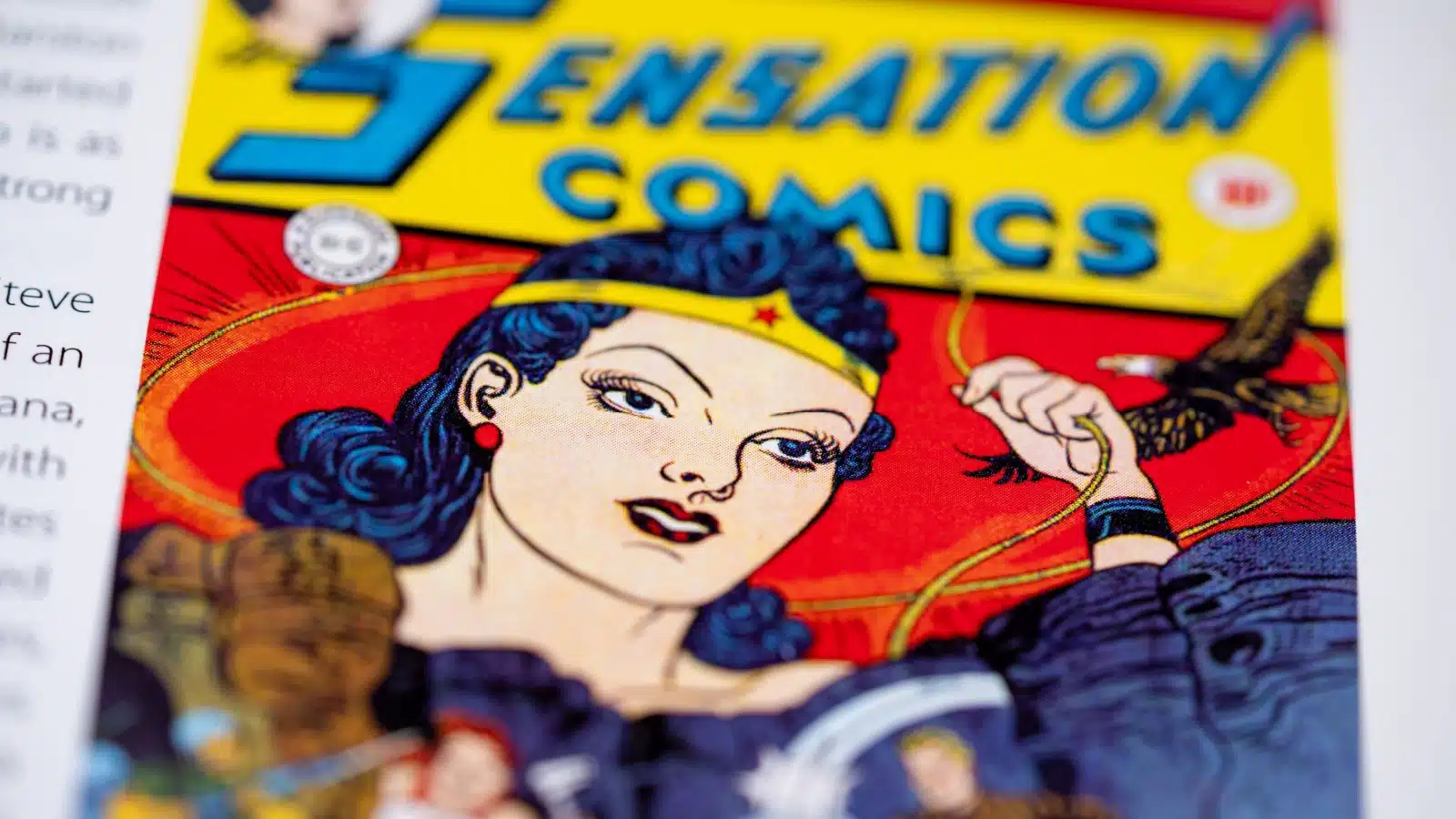 Cover a vintage Wonder Woman comic.