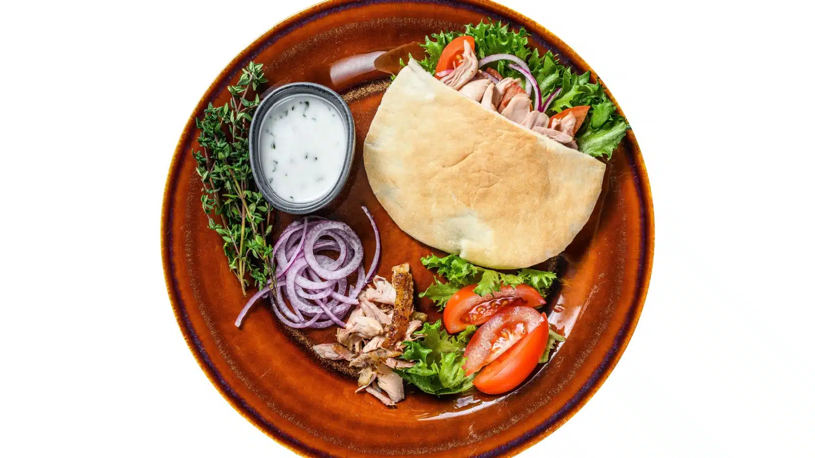 This healthy looking chicken pita sandwich reminds me of all the gyro fails in Los Angeles.