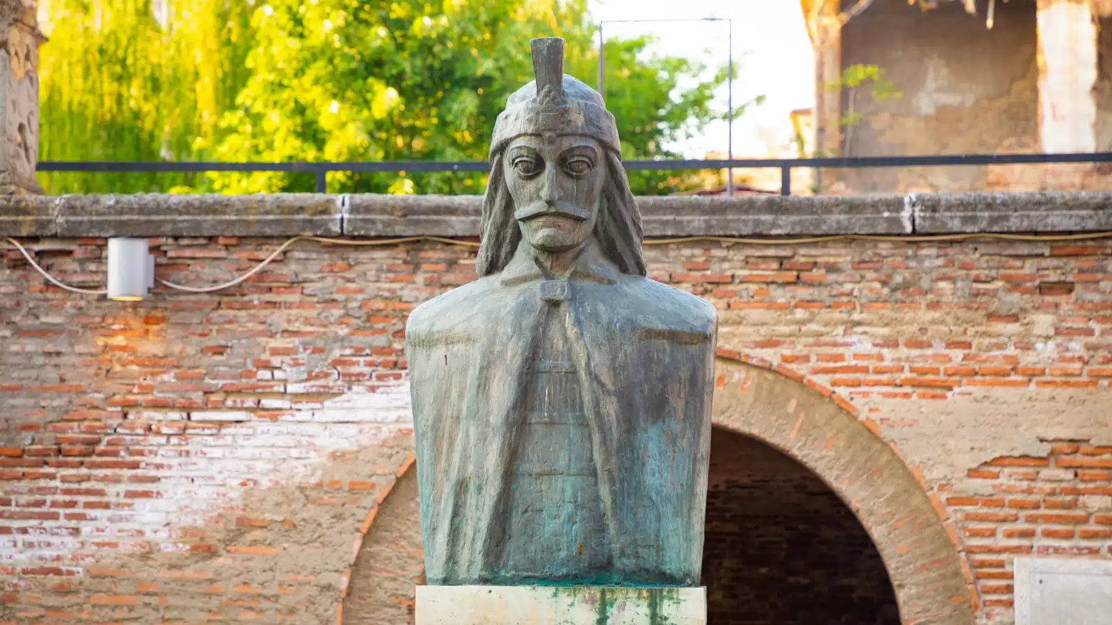 Bust of Vlad Dracul in Bucharest, Romania.