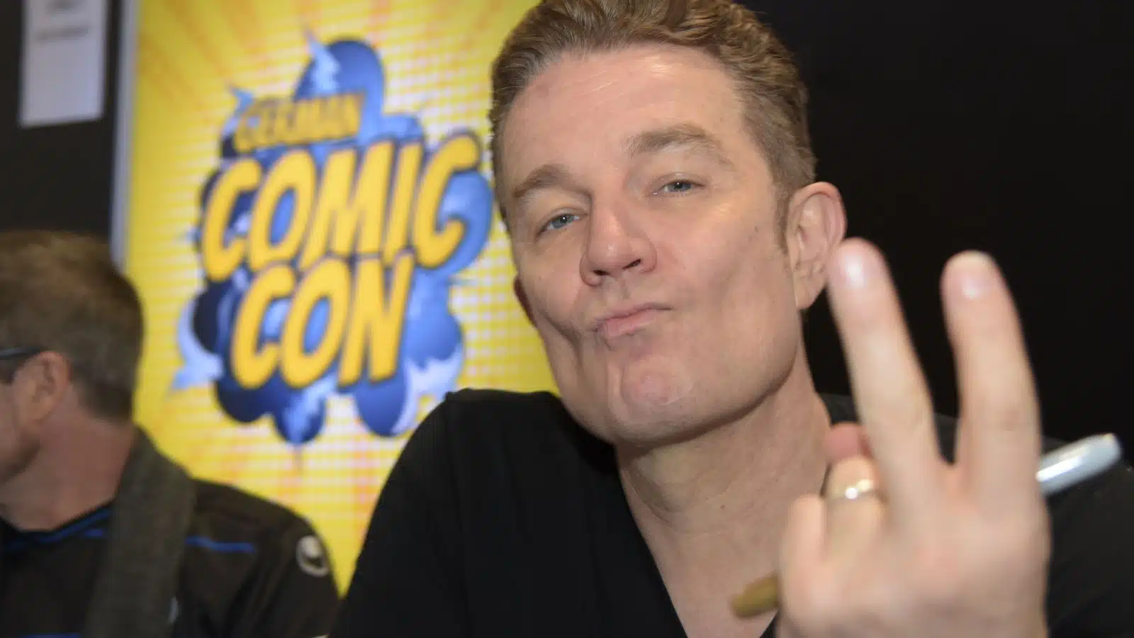 James Marsters, one of the stars of Buffy the Vampire Slayer, at a comic con in Germany.