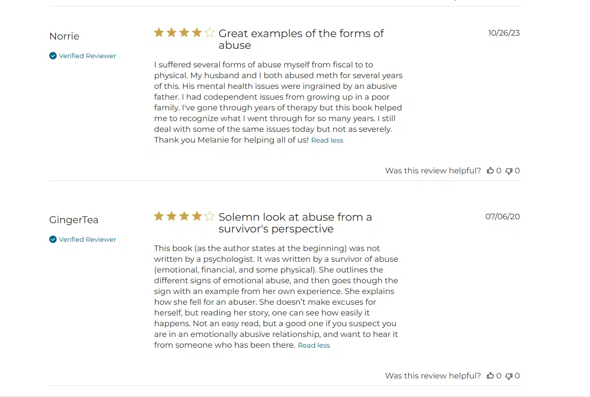 Reviews from my book "This is Abuse"