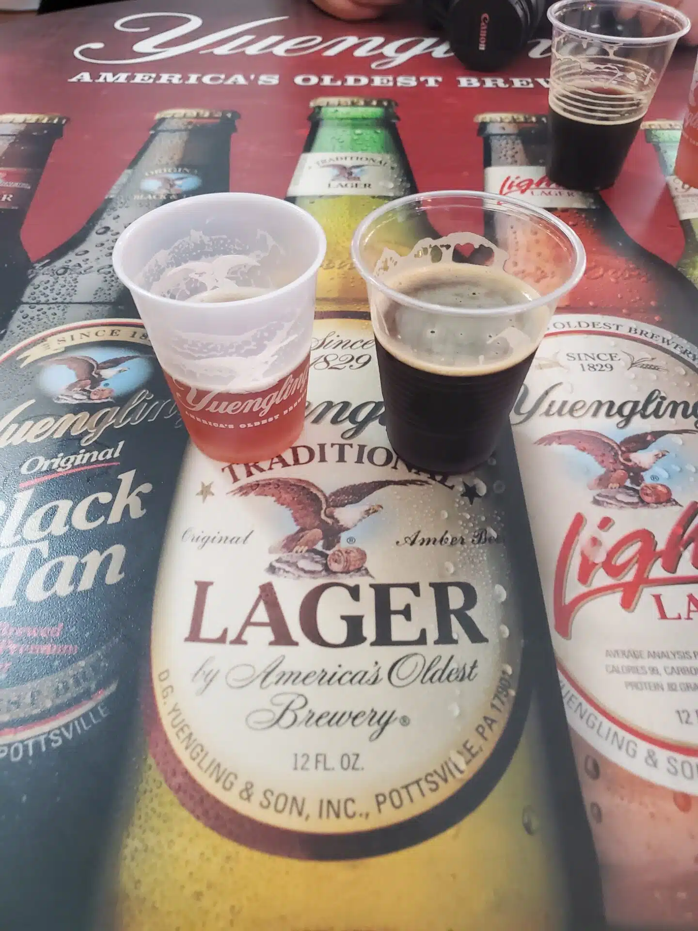 The free samples on the Yuengling Brewery Tour