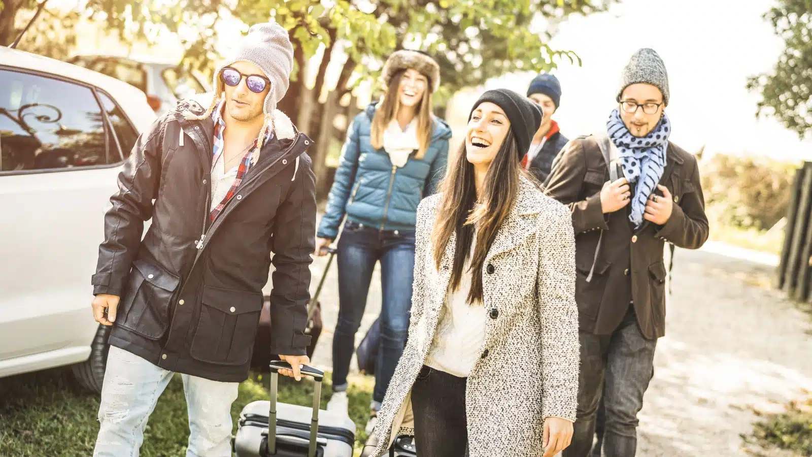 A group of friends having a weekend getaway.