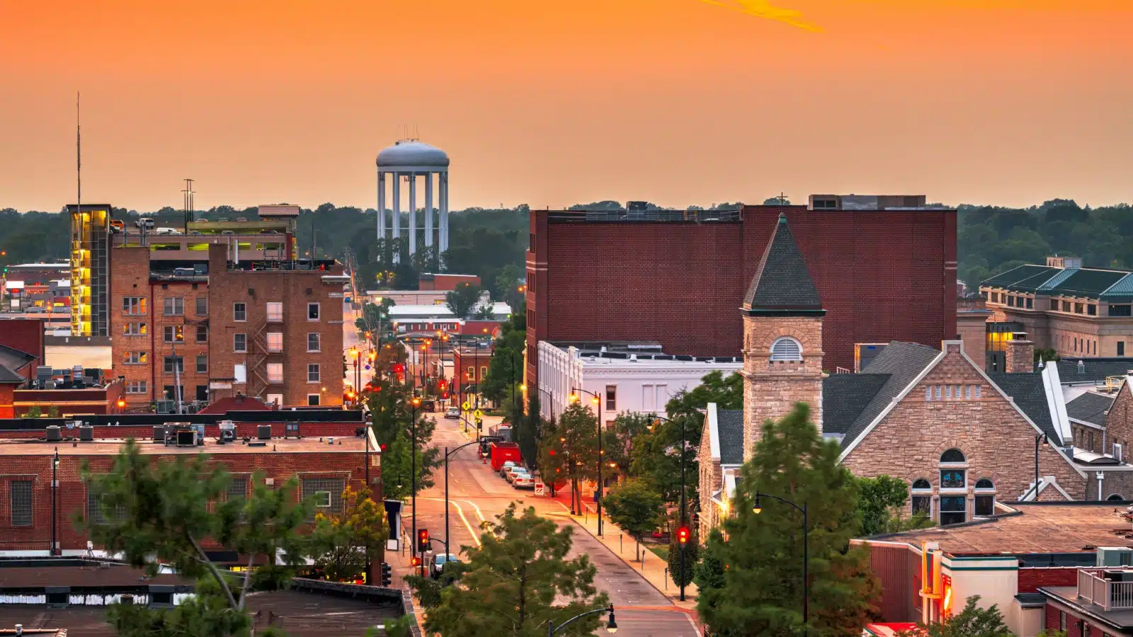 Columbia, MO skyline. 