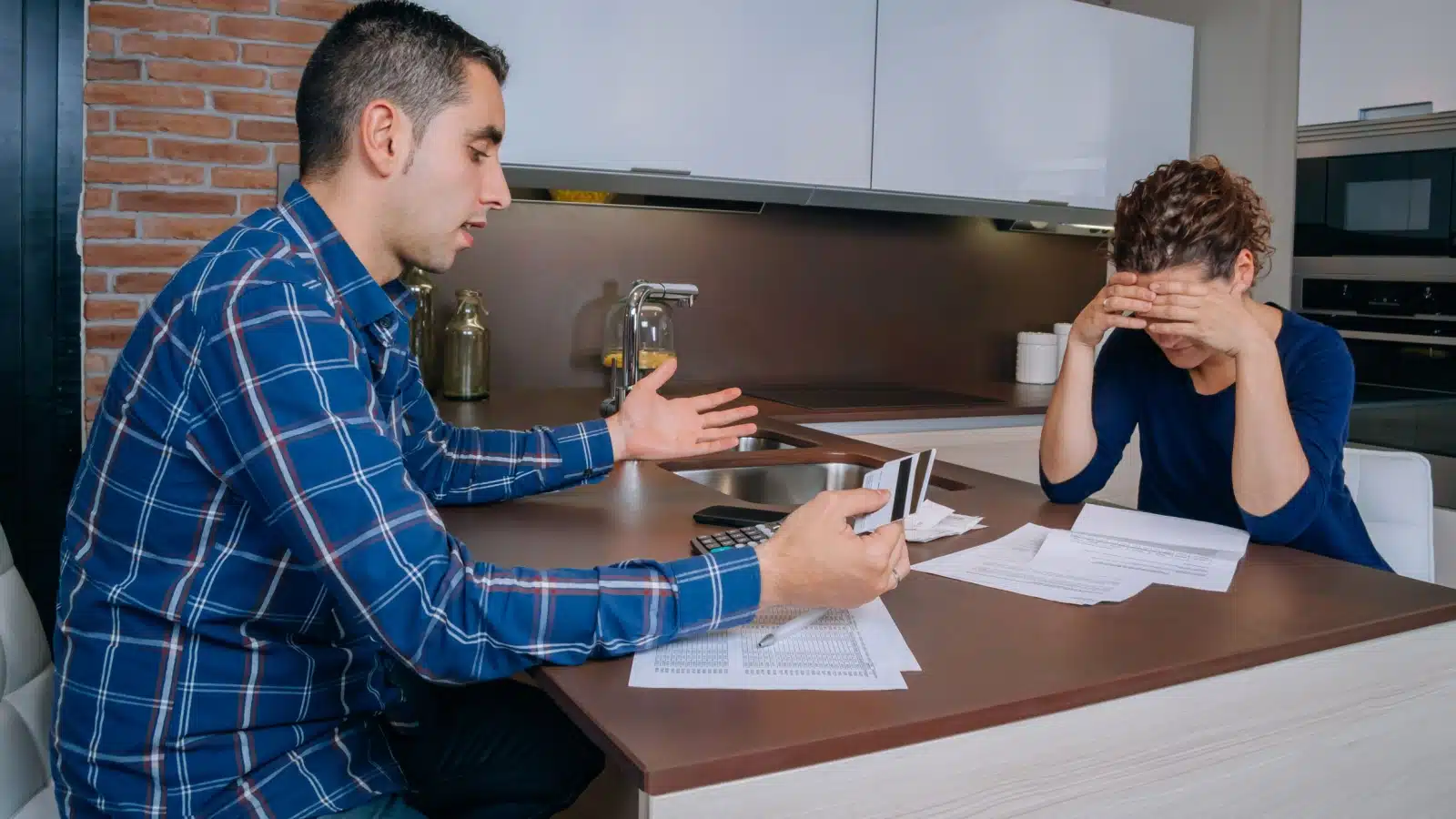 A couple argues over money.