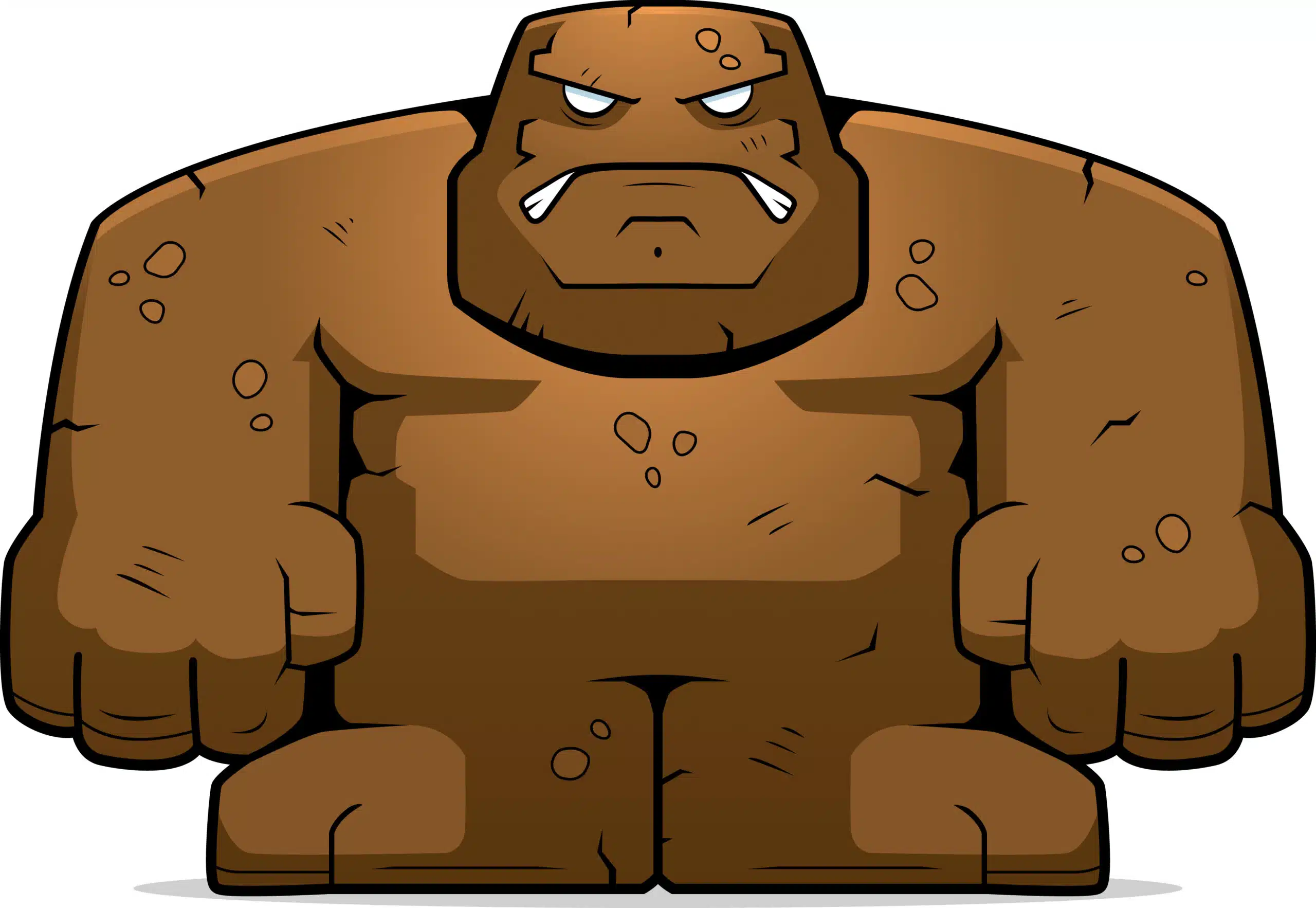 Cartoon image of a mud golem.