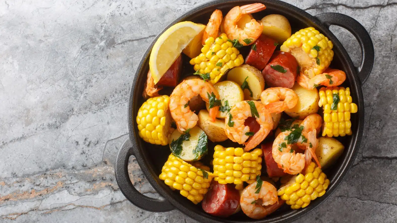 A pot of low country broil.