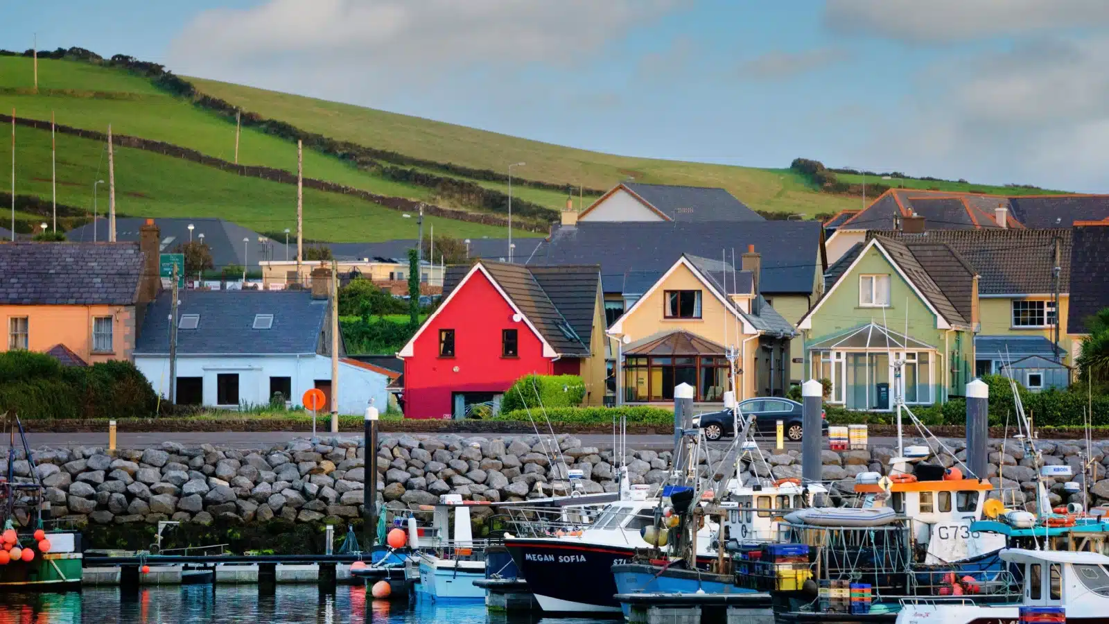 Boats in the harbor at Dingle, Ireland.