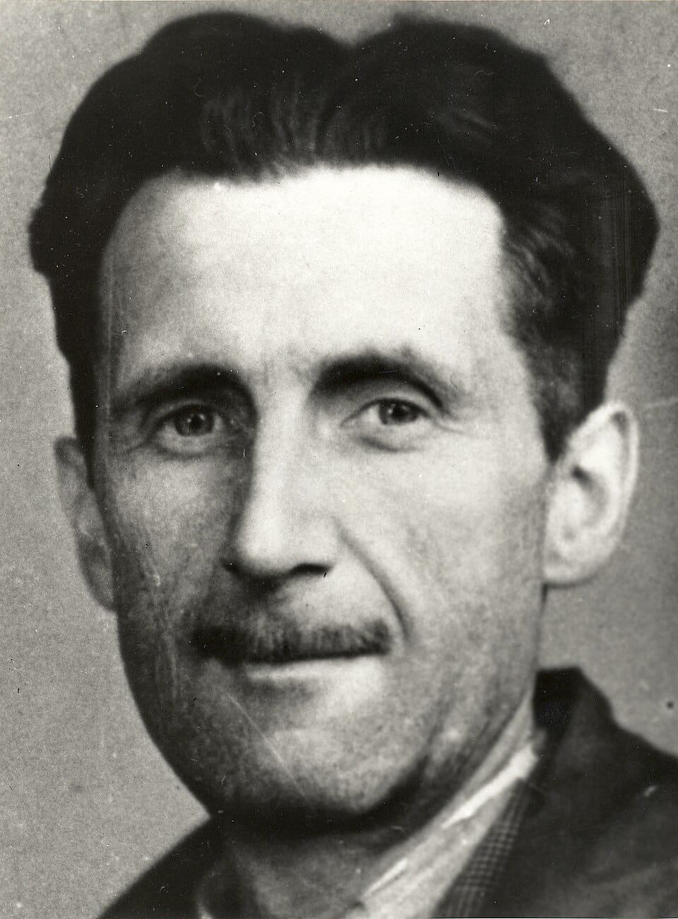 Picture of George Orwell which appears in an old accreditation for the BNUJ.
