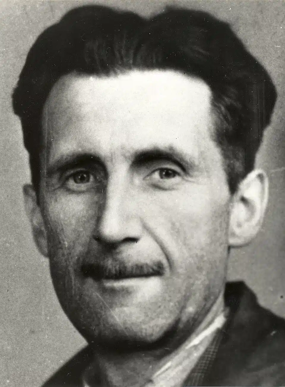Picture of George Orwell which appears in an old accreditation for the BNUJ.