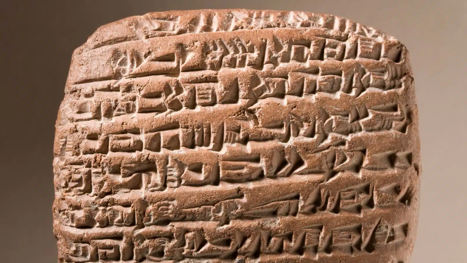 Art design of an ancient tablet with cuneiform text.
