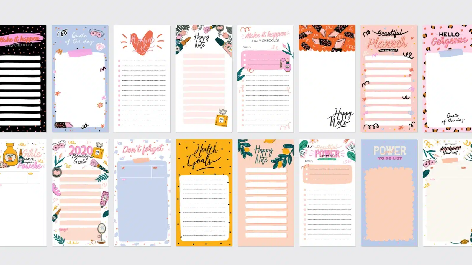 A collection of printable pages for journaling.