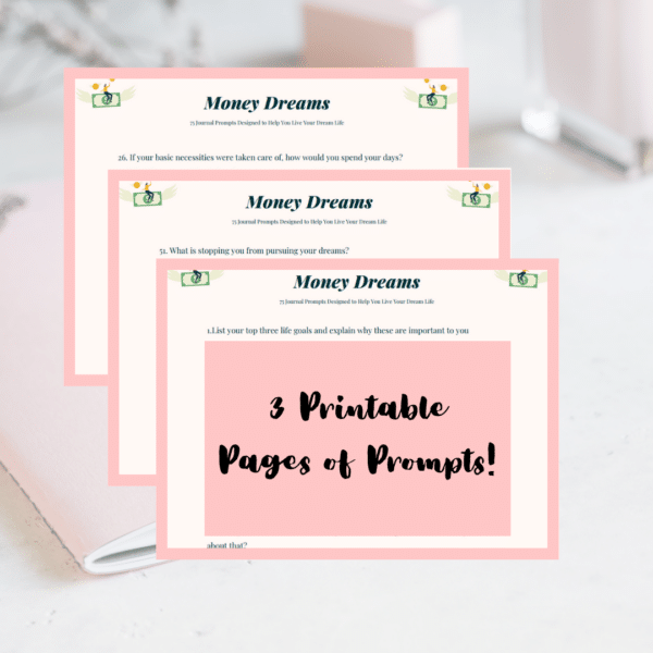 3 printable pages of money prompts