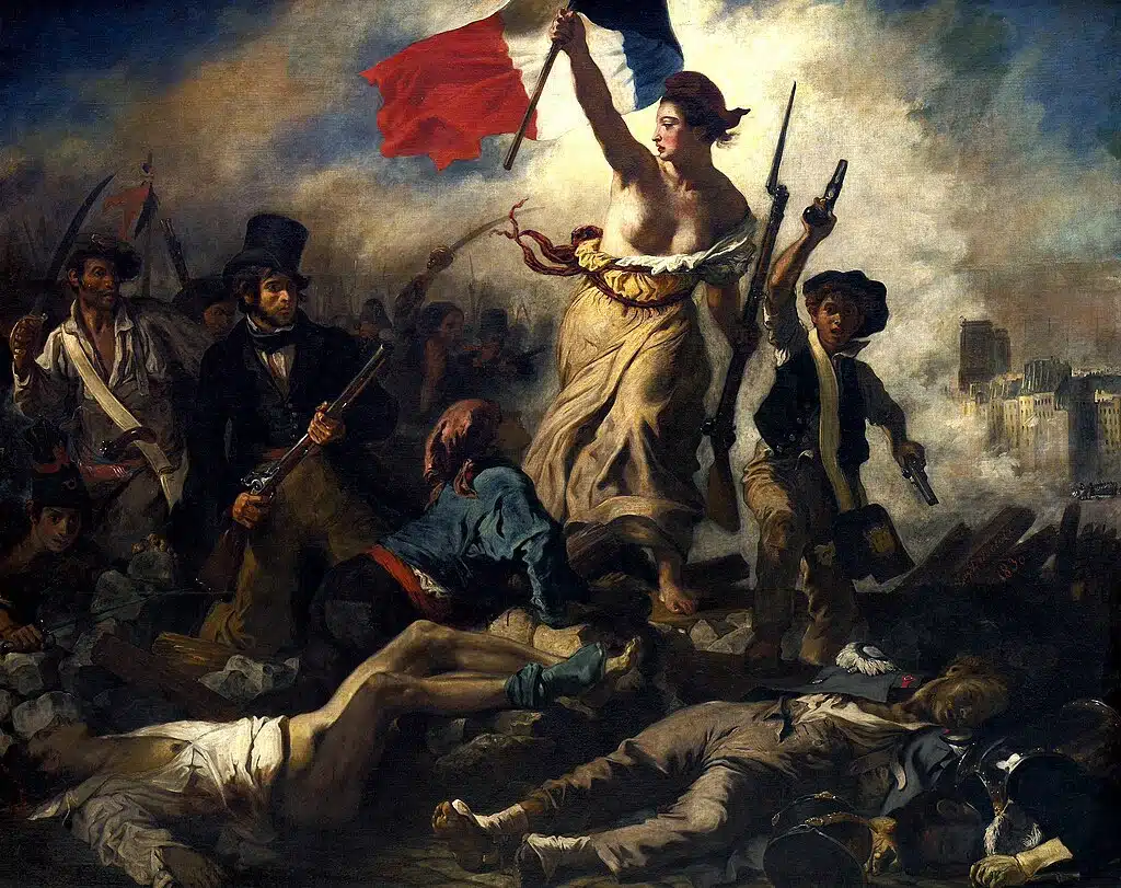 The French paining Lady Liberty Leading the People.