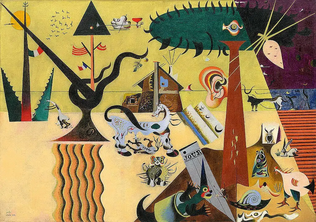 The Tilled Field, a Joan Miro painting.