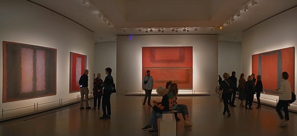 Mark Rothko murals on display at the Louis Vuitton Foundation, Paris, France, 2024. 