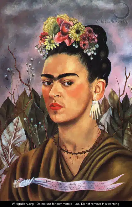 "Self Portrait Dedicated To Dr Eloesser 1940" oil on Canvas via WikiGallery