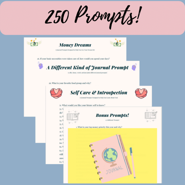 Photo showing all the prompts
