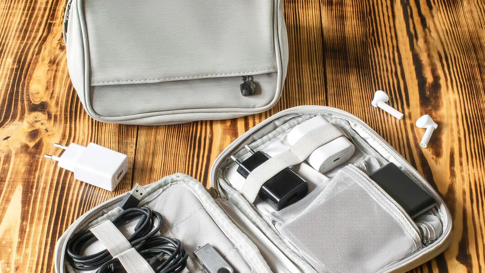 A travel organizer made specifically for electronics.