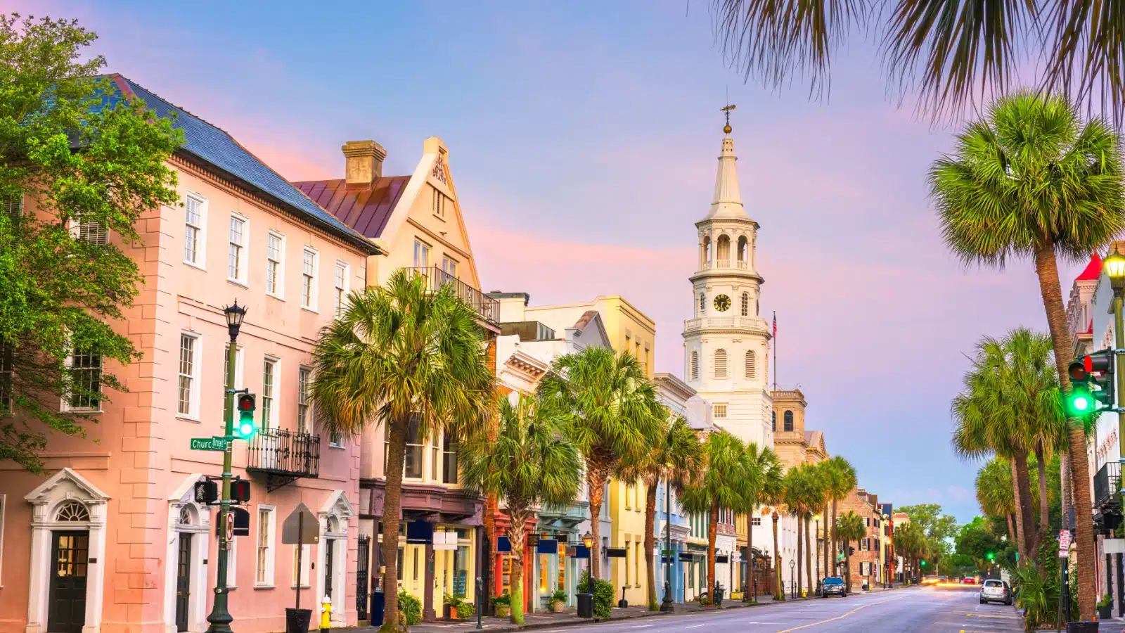 The charming streets in Charleston, South Carolina.