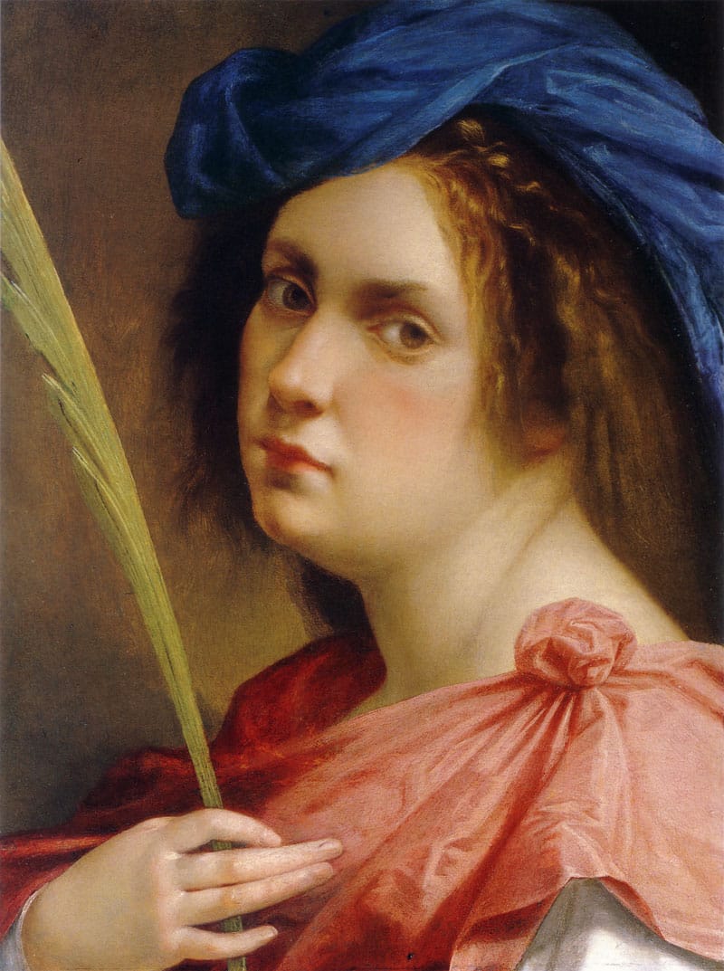 Artemisia Gentileschi's Self Portrait Martyr. She was a famous Renaissance artist and one of the most famous female painters of all time.