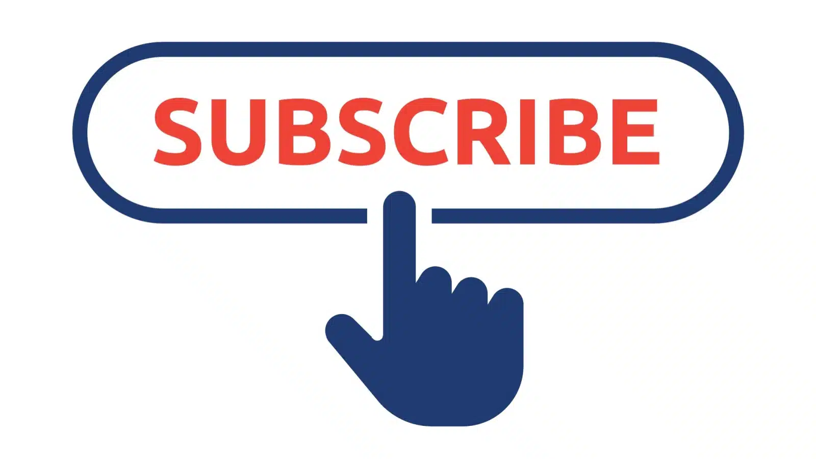 Illustration of a hand-shaped cursor clicking a subscribe button.