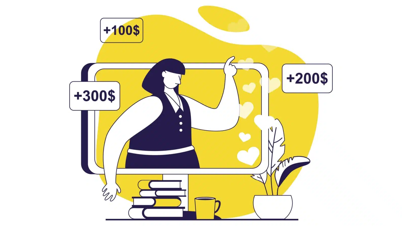 Viewers donating funds to a content creator.