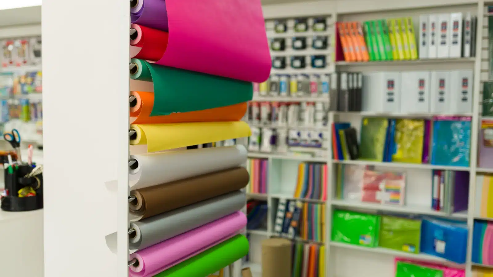 Items on display at a crafting or hobby store.