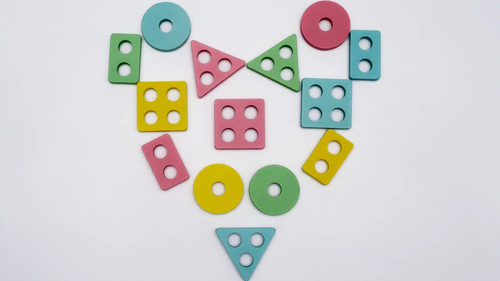 A heart made with geometric shapes