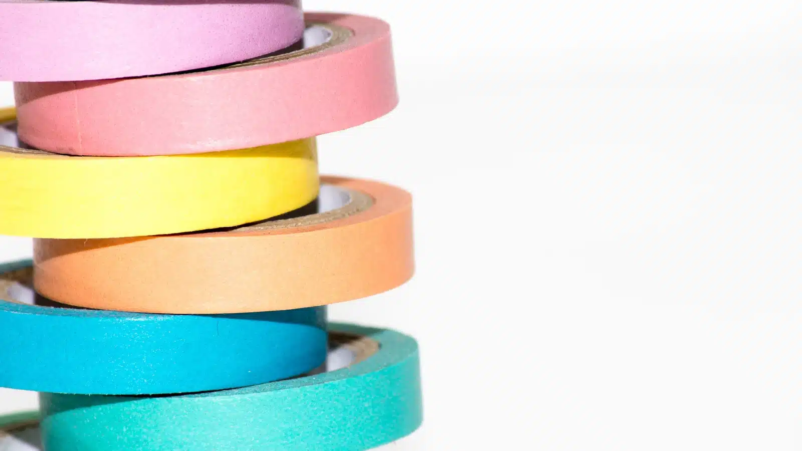 Rolls of colorful Washi tape.