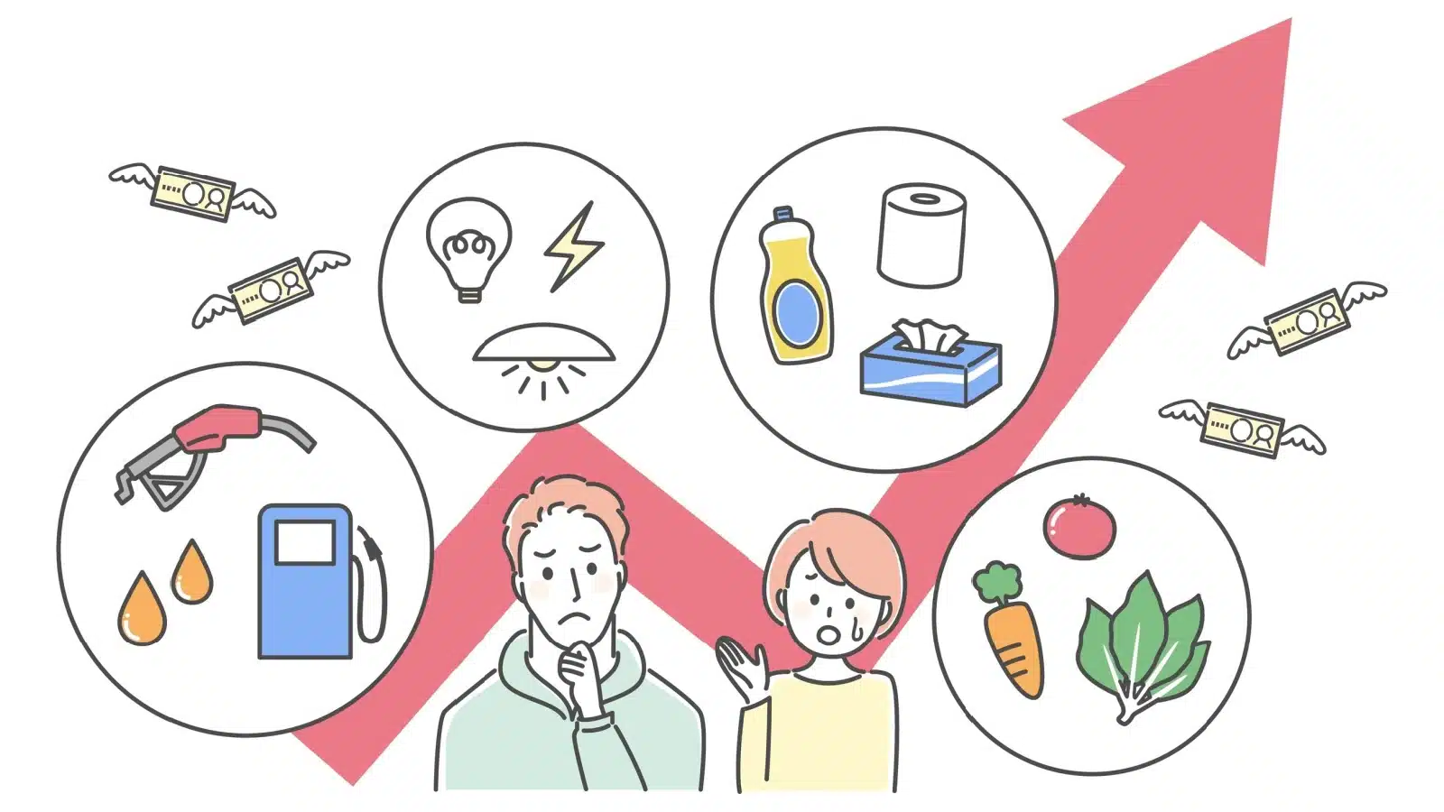 A graphic highlighting the rising prices on everything we need for basic survival.
