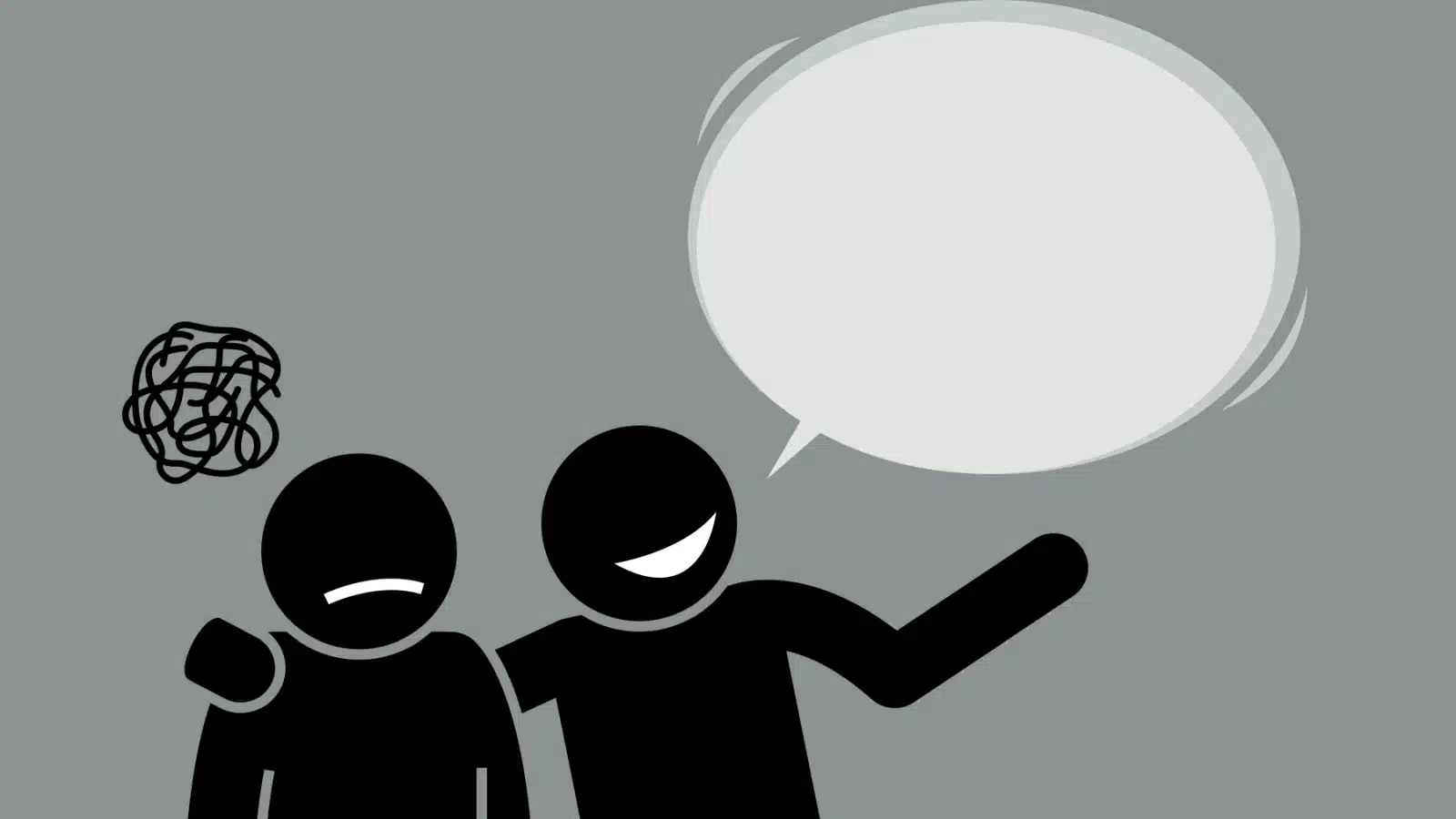 A man is talking too much, blissfully unaware that the person he's with is uncomfortable.