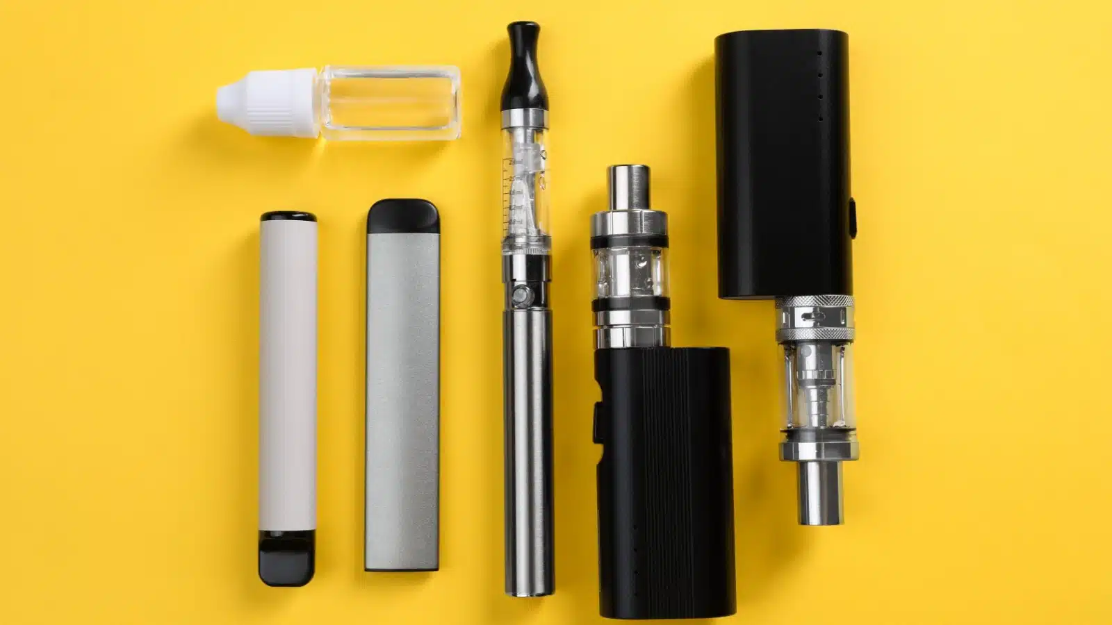 An assortment of vapes.