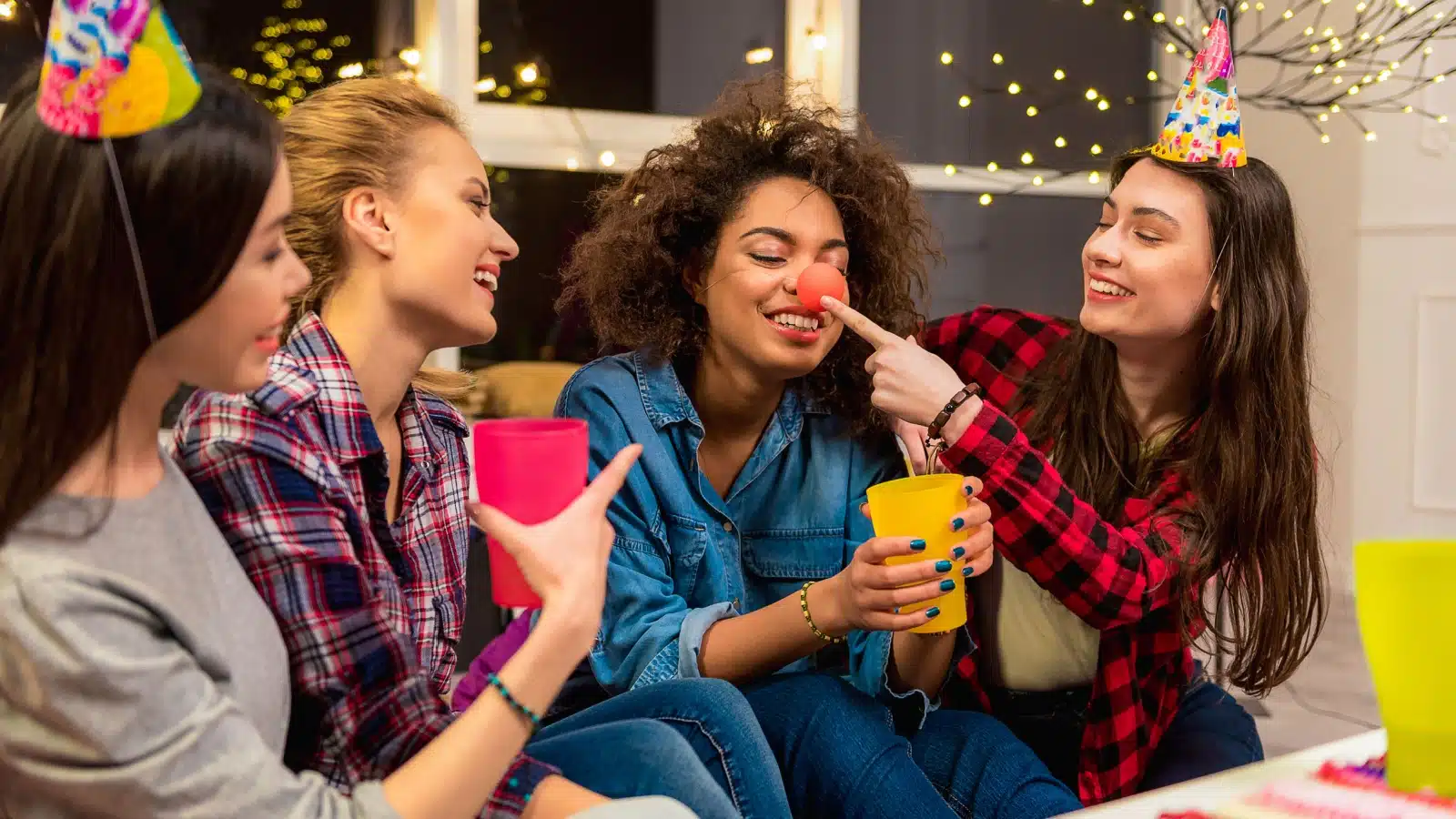 Friends having fun at a party.