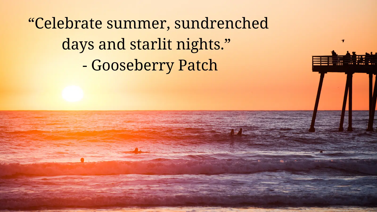 Gooseberry Patch quote about summer on pretty summer background. 